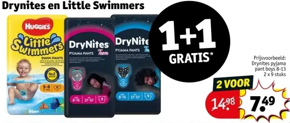 Aanbieding: Drynites en Little Swimmers