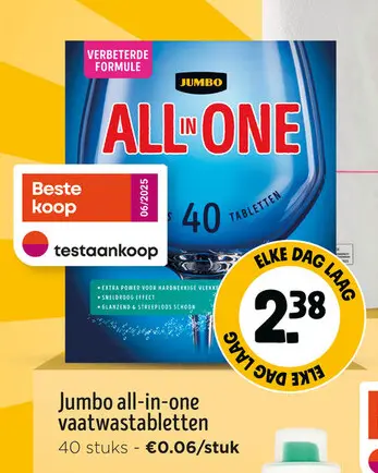 Promotie: Jumbo all-in-one vaatwastabletten