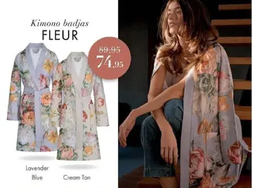 Aanbieding: Kimono badjas FLEUR