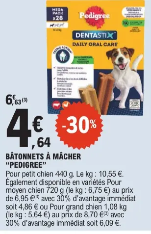 Offre: Bâtonnets à mâcher