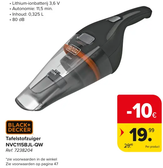 Promotie: Tafelstofzuiger