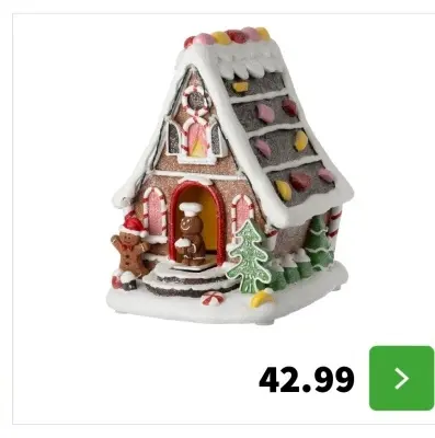 Aanbieding: Gingerbread House kerstdorpminiatuur
