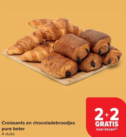 Promotie: Croissants en chocoladebroodjes