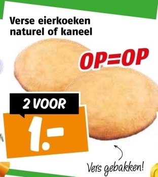 Aanbieding: Verse eierkoeken