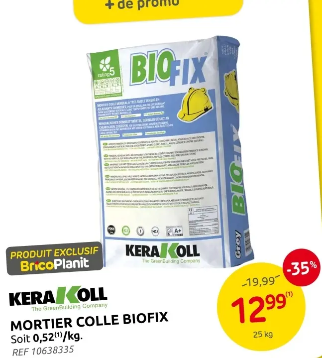 Offre: Mortier colle biofix