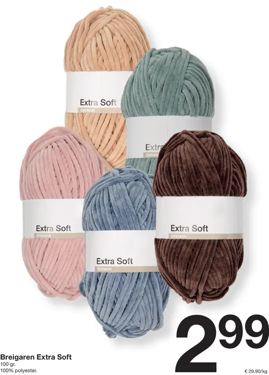 Promotie: Zeeman Breigaren Extra Soft