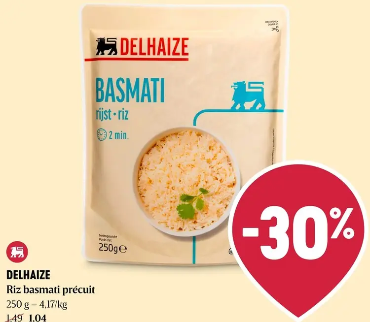 Offre: Delhaize Riz basmati précuit