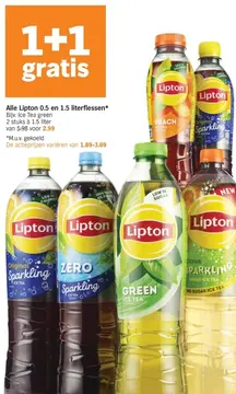 Aanbieding: Alle Lipton 0.5 en 1.5 literflessen