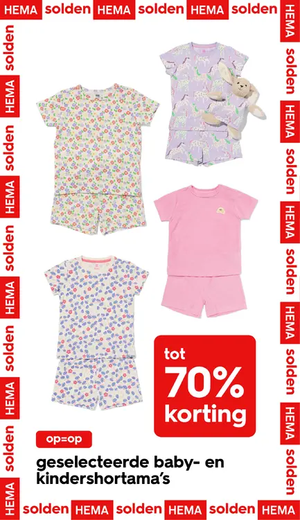 Promotie: Geselecteerde baby- en kindershortama's