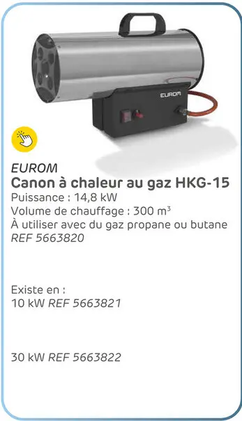 Offre: Radiateur gaz 15kw propane/butane