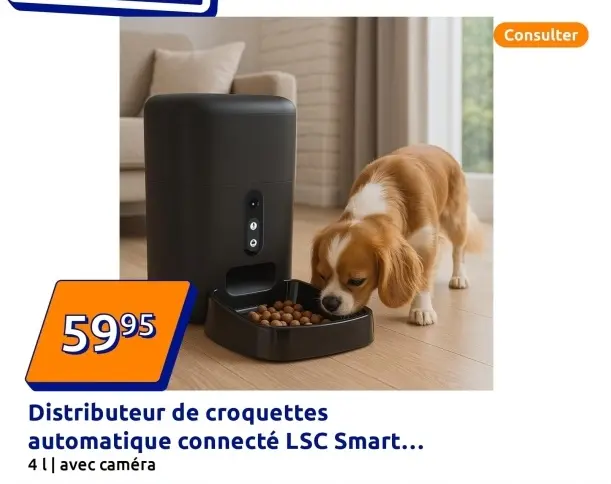 Offre: Distributeur de croquettes automatique connecté LSC Smart
