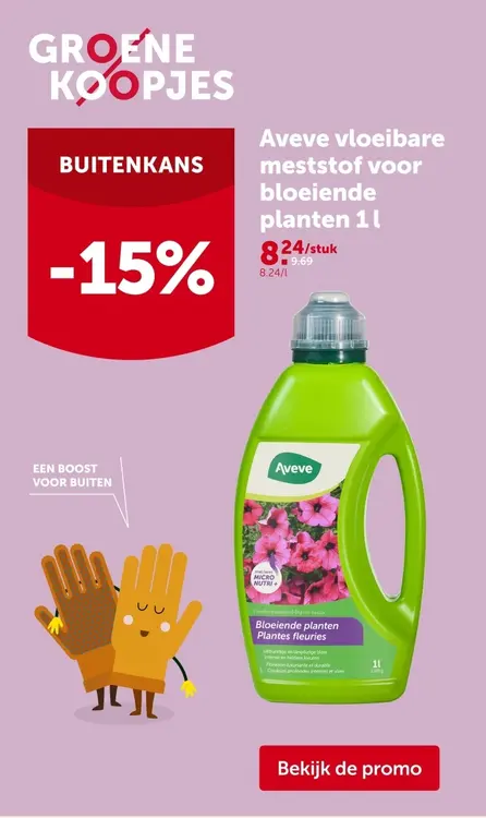 Promotie: vloeibare meststof voor bloeiende planten