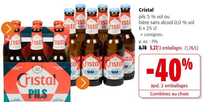 Offre: Pils ou bière sans alcool