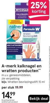 Aanbieding: A-merk kalknagel en wratten producten
