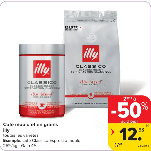 Offre: Café moulu et en grains