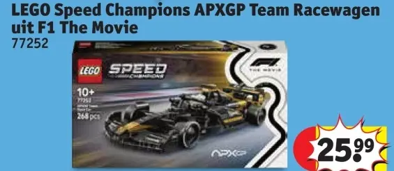 Promotie: Speed Champions APXGP Team Racewagen uit F1 The Movie