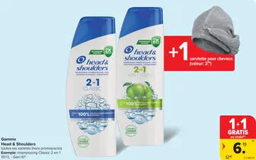 Offre: Head & Shoulders shampooing Classic 2 en 1