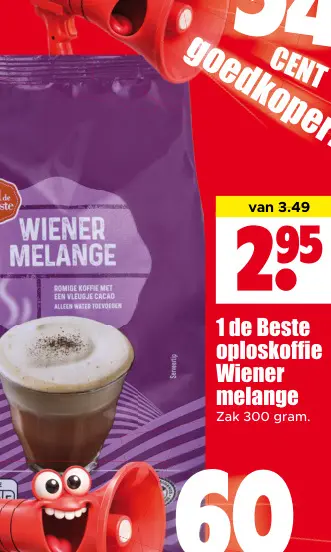 Aanbieding: 1 de Beste oploskoffie Wiener melange
