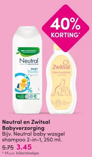 Aanbieding: Babyverzorging