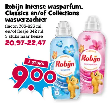 Aanbieding: Robijn Intense wasparfum, Classics en/of Collections wasverzachters