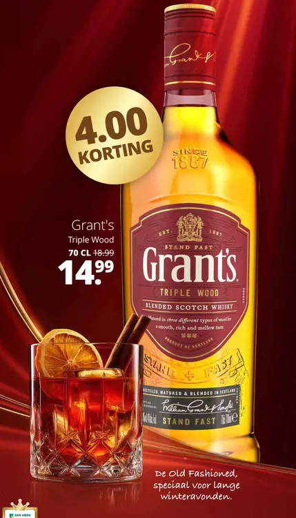 Aanbieding: Grant's Triple Wood