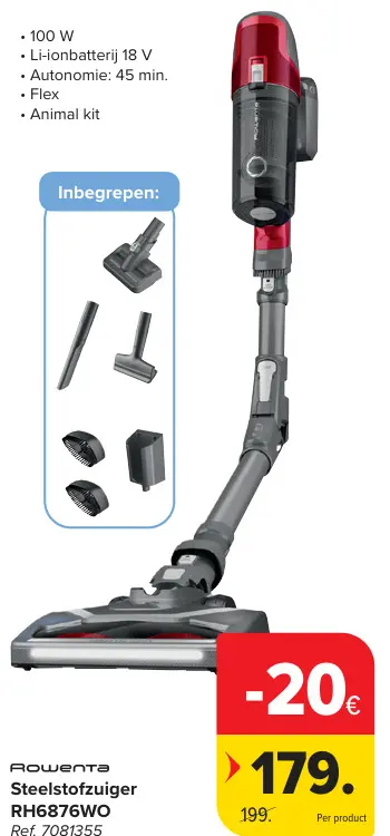 Promotie: Steelstofzuiger RH6876WO