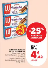 Aanbieding: Biscuits pocket petit ecolier LU
