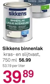 Aanbieding: Sikkens binnen kras- en slijtvast