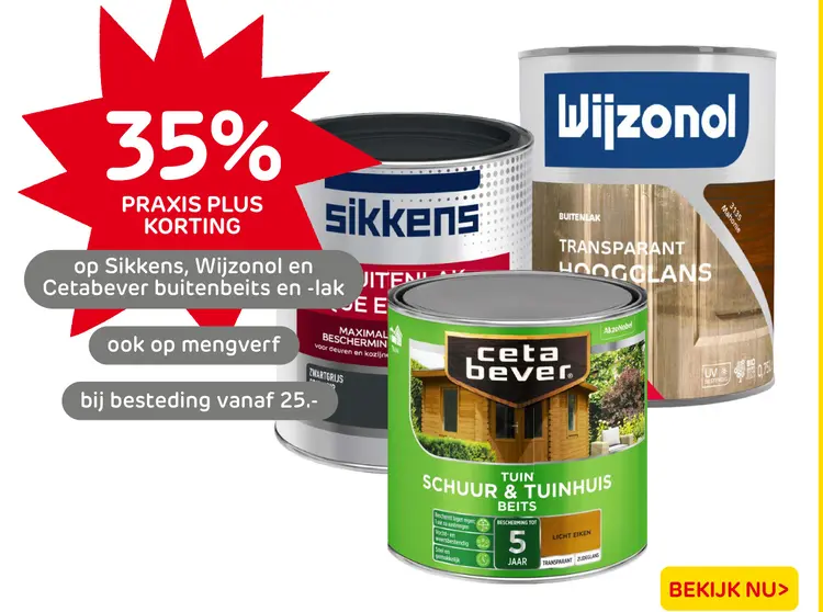 Aanbieding: Sikkens, Wijzonol en Cetabever buitenbeits en