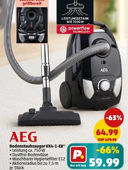 Aanbieding: Bodenstaubsauger VX4-1-EB*