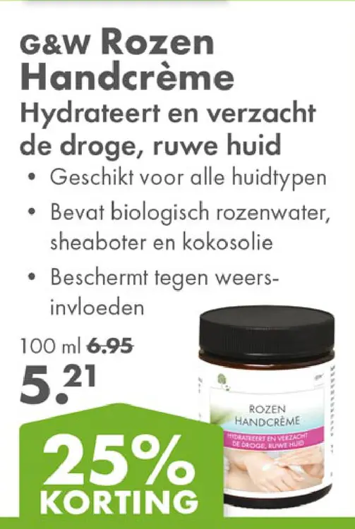 Aanbieding: Rozen Handcrème