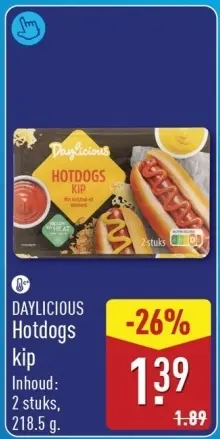 Aanbieding: Hotdogs kip