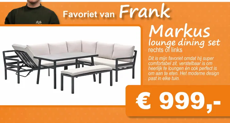 Aanbieding: Markus lounge dining set