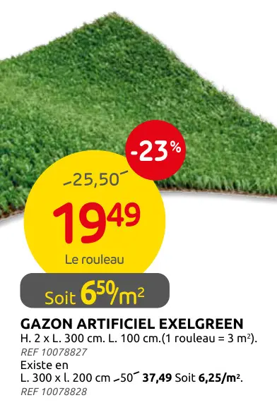 Offre: Gazon artificiel