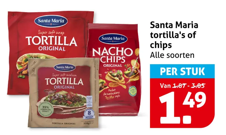 Aanbieding: tortilla's of chips