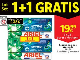 Offre: Lessive en pods / Waspods