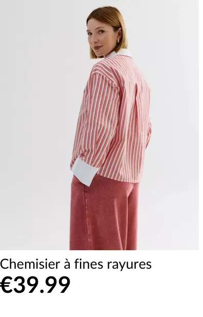 Offre: Chemisier à fines rayures