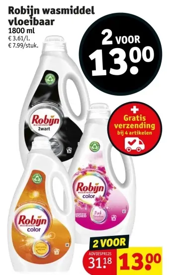Aanbieding: Robijn wasmiddel vloeibaar