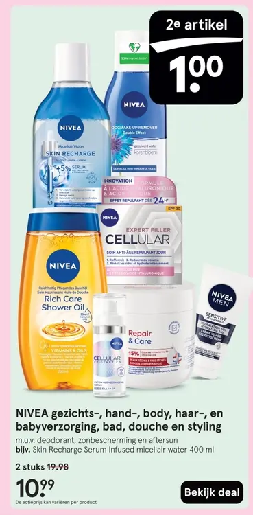 Aanbieding: NIVEA gezichts-, hand-, body, haar-, en babyv