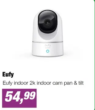 Aanbieding: Eufy indoor 2k indoor cam pan & tilt