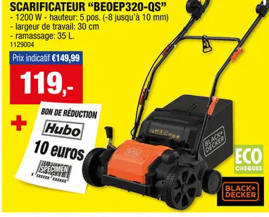 Offre: Black+Decker BEOEP320-QS scarificateur électrique 1200W 30cm