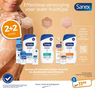 Aanbieding: Hele Sanex douche en deodorant assortiment