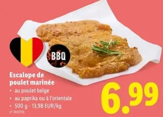 Offre: Escalope de poulet marinée