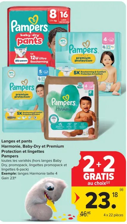 Offre: Langes et pants Harmonie, Baby-Dry 