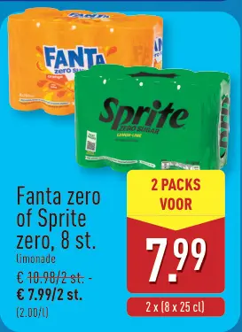 Promotie: Fanta zero of Sprite zero