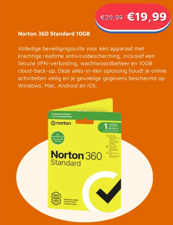 Aanbieding: Norton 360 Standard 10GB