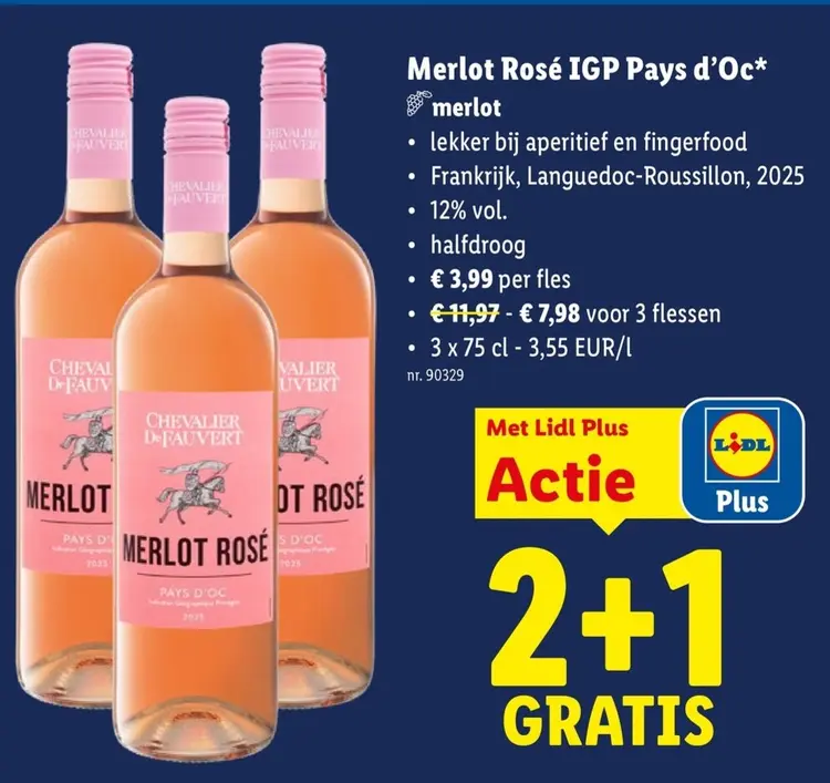 Promotie: Merlot Rosé IGP Pays d'Oc
