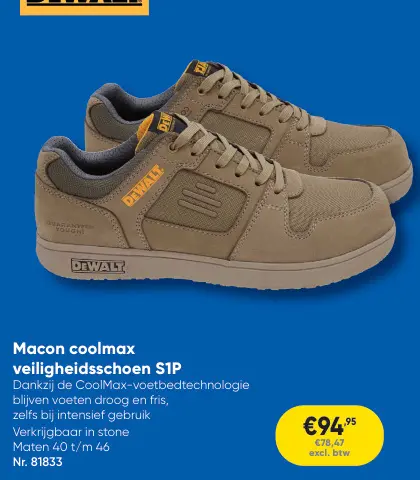 Promotie: Macon coolmax veiligheidsschoen S1P