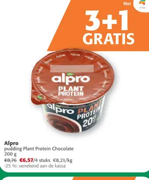Aanbieding: Alpro pudding Plant Protein Chocolate
