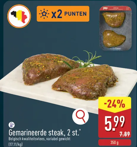 Promotie: Gemarineerde steak